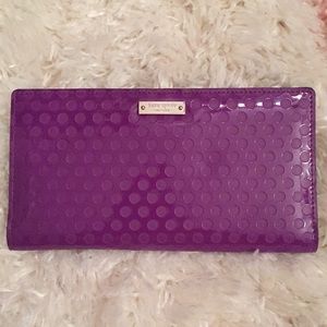Kate Spade Paten Polka Dot Impressed Slim Wallet